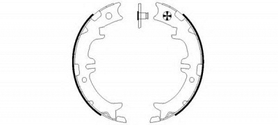 HELLA PAGID 8da355050541 -  Комплект тормозных колодок, стояночная тормозная система